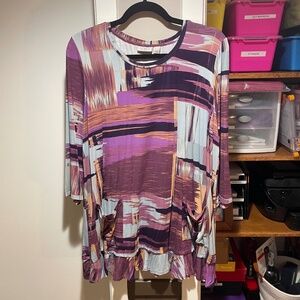 Logo by Lori Goldstein long sleeved purple top